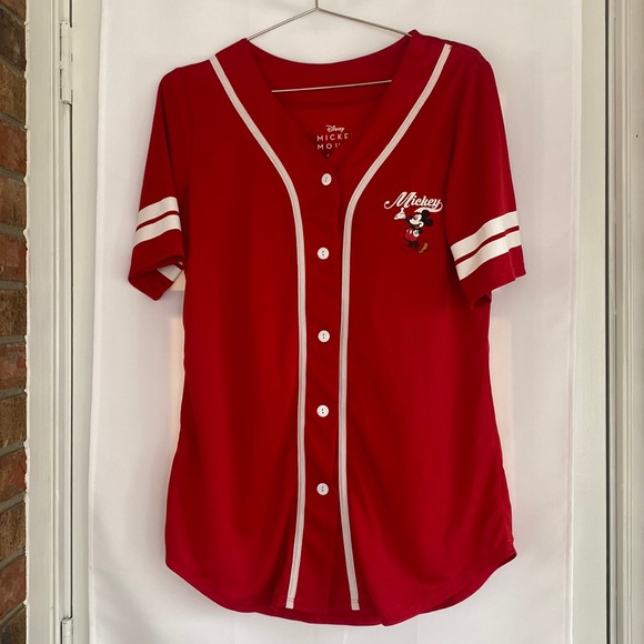 Disney Tops - Disney Jersey button up Mickey Mouse